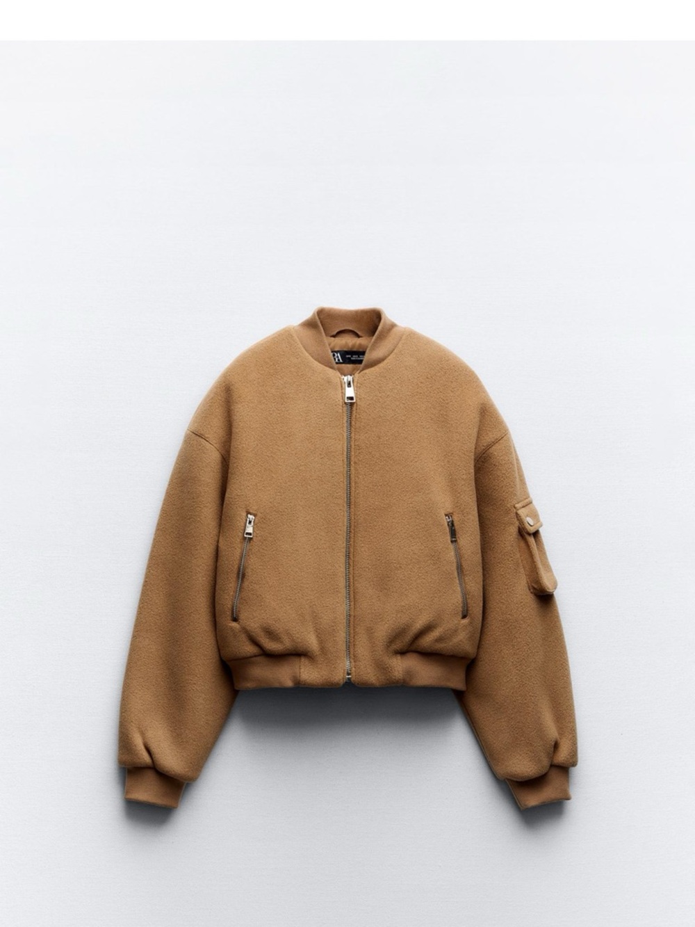 Zara tan bomber jacket size small